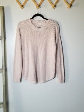 SO WOMEN'S LIGHT PINK SWEATER SIZE LARGE